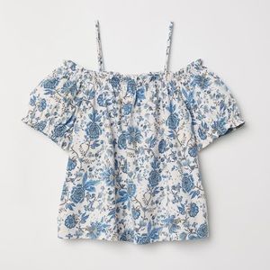 H&M Off-the-shoulder top in cotton jersey